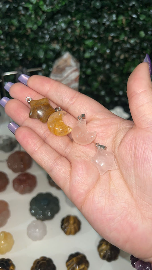 Star & Moon Pendants (COMES WITH CORD)